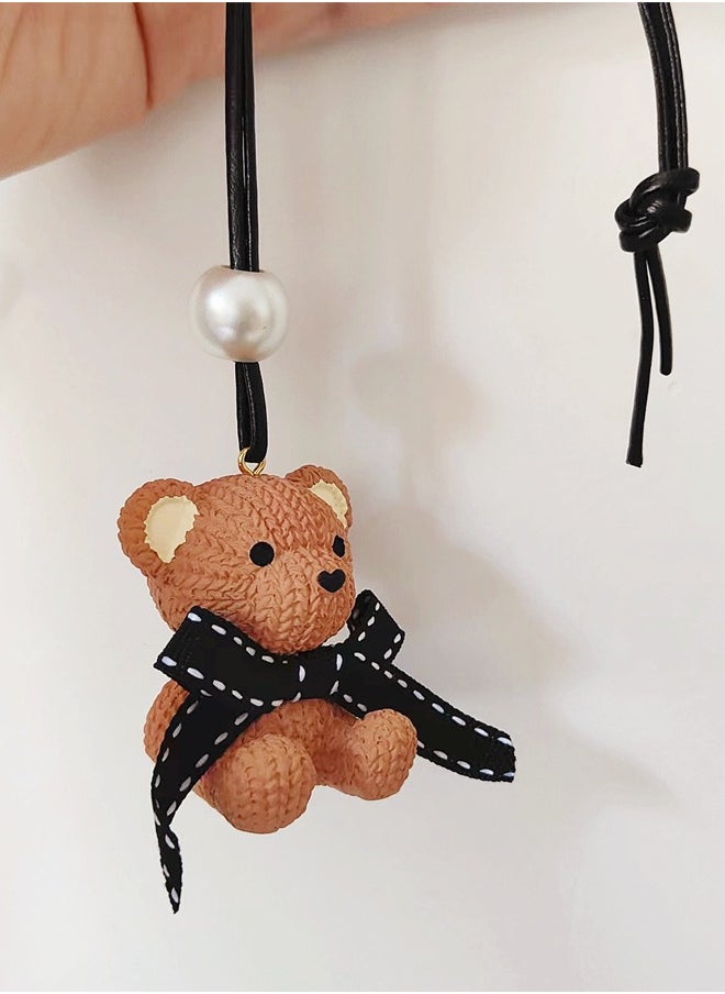 WooFree Brown Bear Car Pendant Cute Car Ornaments  - Image 4