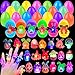 Cherislpy 24 Pack Prefilled Easter Eggs with 3D Finger Lights Up Rings Toys Grow in the Dark Great for Kids Girls Boys Easter Basket Stuffers Party Favors Eggs Fillers - Image 2