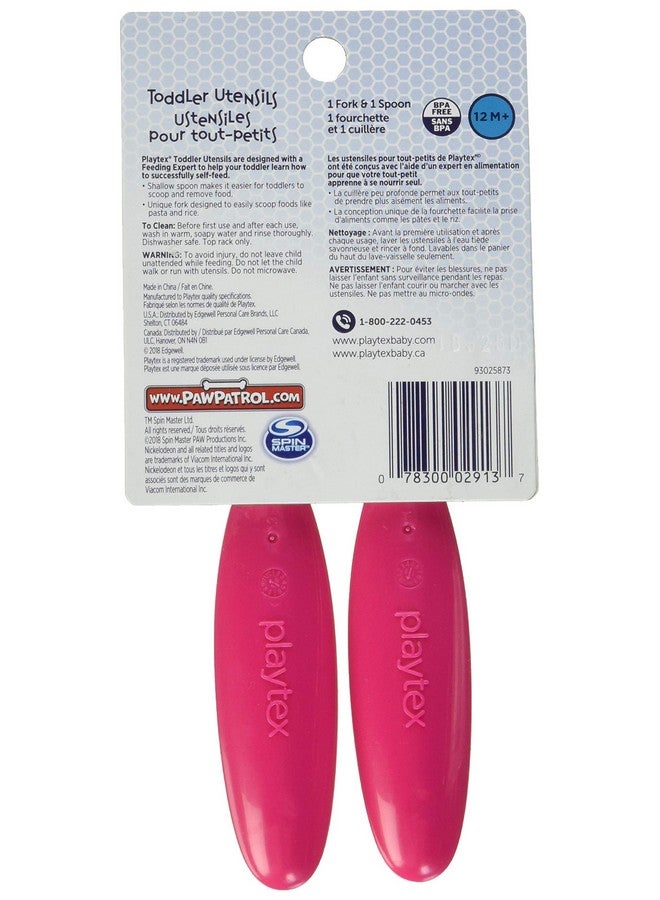 Diaper Genie Playtex Mealtime Paw Patrol Utensils For Girls Including 1 Spoon And 1 Fork(Pack Of 1) - Image 4