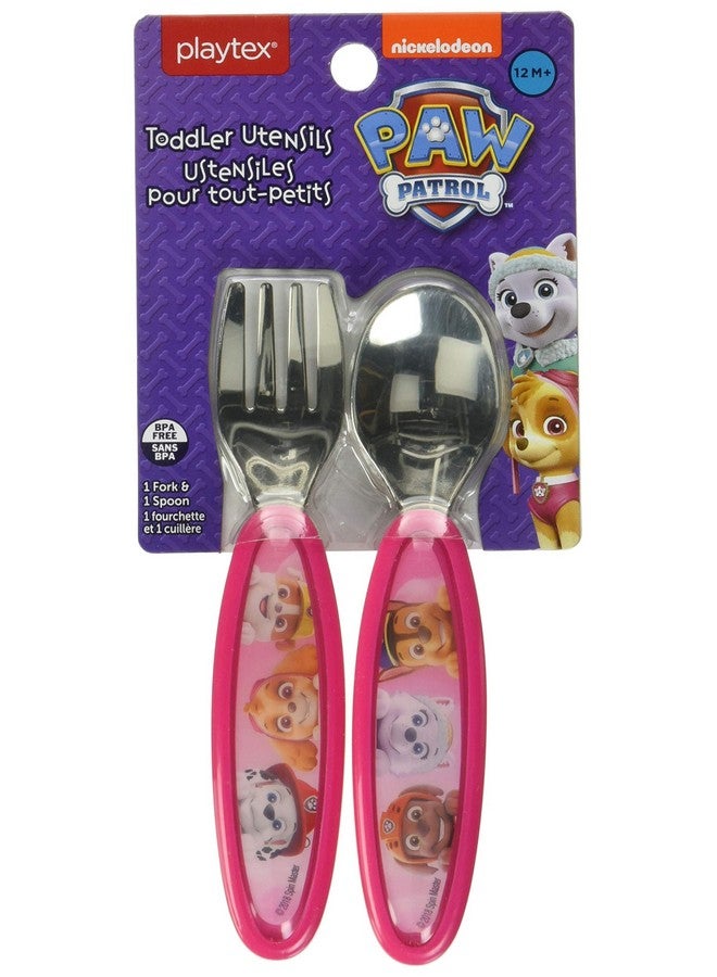 Diaper Genie Playtex Mealtime Paw Patrol Utensils For Girls Including 1 Spoon And 1 Fork(Pack Of 1) - Image 3
