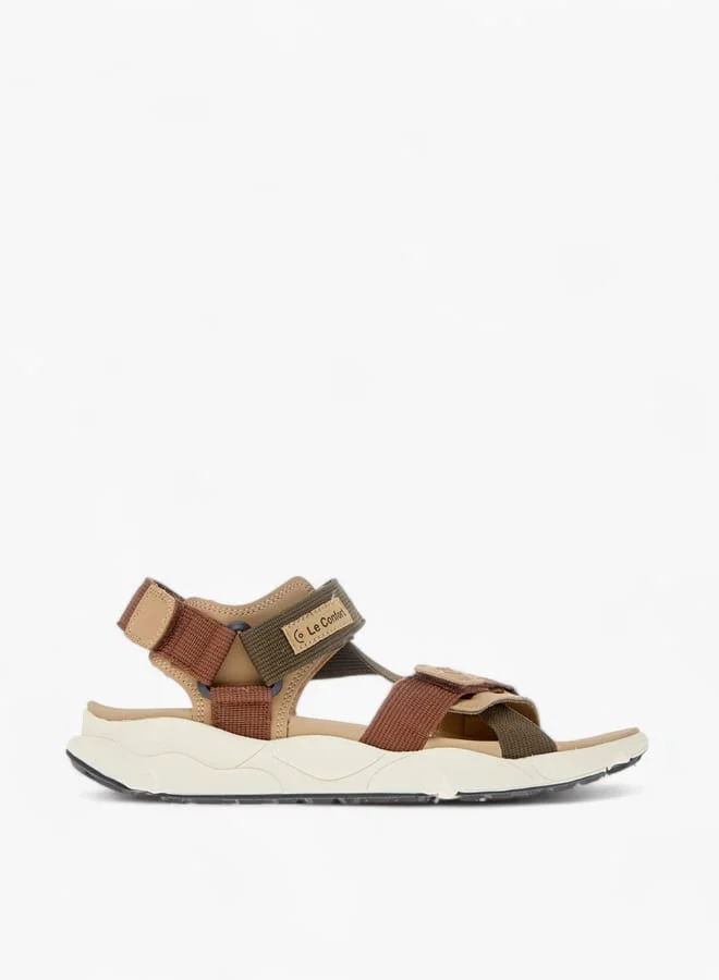 Mens Textured Floaters With Hook And Loop Closure