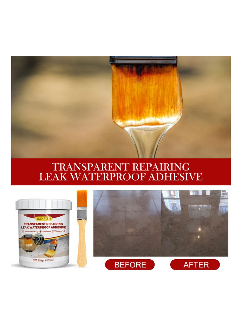 JUE-FISH Waterproof Agent Invisible Waterproof Sealant Agent Glue 100G Sealing Transparent Repair Waterproofing Agent for Walls Windows Bathroom  - Image 4