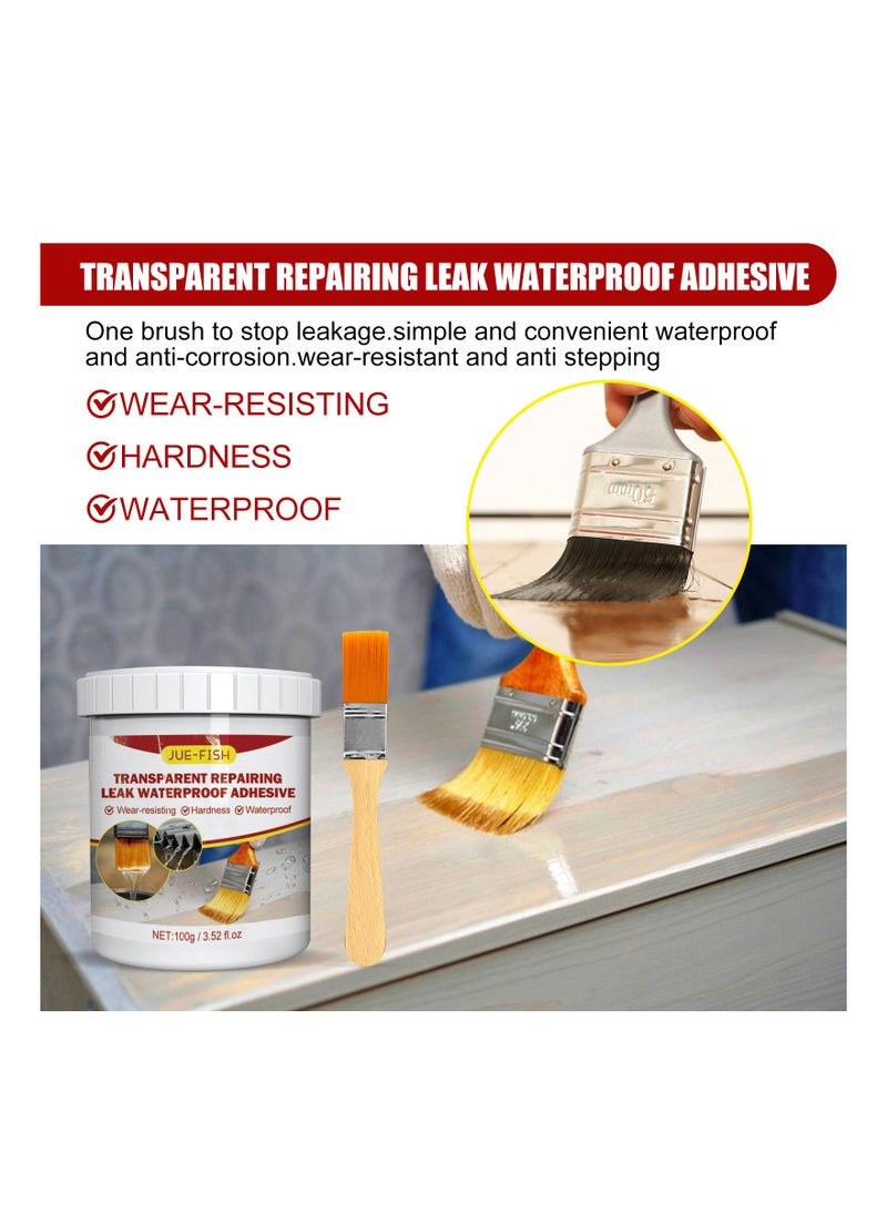 JUE-FISH Waterproof Agent Invisible Waterproof Sealant Agent Glue 100G Sealing Transparent Repair Waterproofing Agent for Walls Windows Bathroom  - Image 2