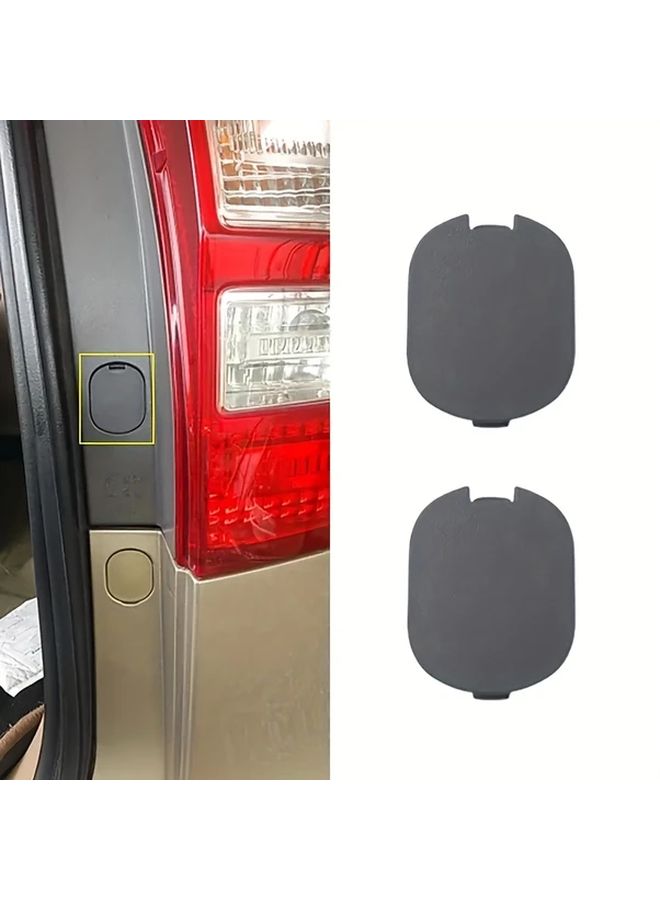 2Pcs Black Plastic Car Tail Light Screw Covers Hexagonal Dust Shields Direct Fit Replacement - Image 1
