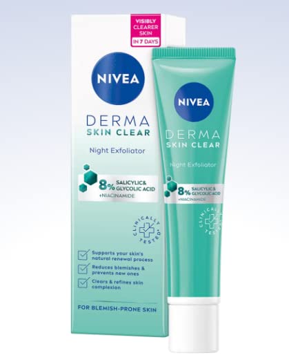 Nivea Nivea Derma Skin Clear Night Exfoliator for Blemishprone Skin 40ml