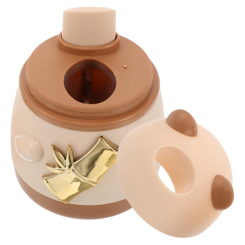 Automatic Panda Toothpick Dispenser With Lid Caramel Color For Kitchen Dining Table Travel - Image 2