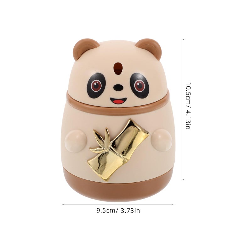 Automatic Panda Toothpick Dispenser With Lid Caramel Color For Kitchen Dining Table Travel - Image 3