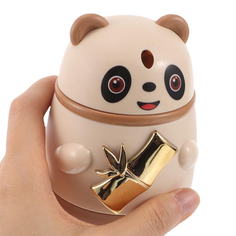 Automatic Panda Toothpick Dispenser With Lid Caramel Color For Kitchen Dining Table Travel - Image 4