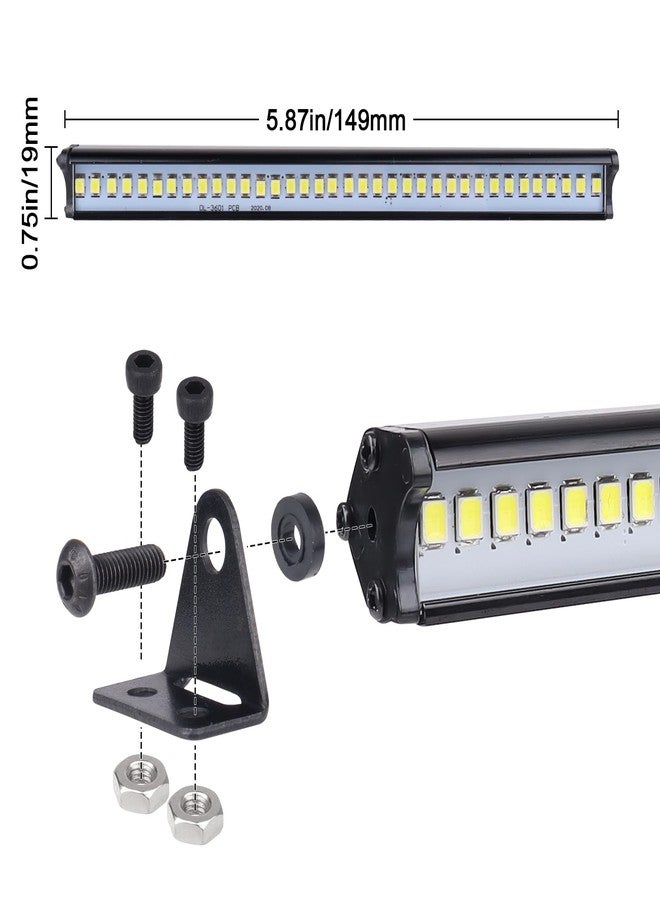 طقم مصابيح LED فائقة السطوع من GoHobby، شريط إضاءة LED للسقف، 36 مصباح LED، مناسب لسيارات Traxxas TRX4 SCX10 90027 SCX10 II 90046 RC4WD D90 RC Crawler Car (النوع 1) بمقياس 1/10 - Image 2