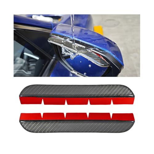 Ywdiml 2PCS Car Side Mirror Visor Rain Guards Carbon Fiber Waterproof Vehicle Mirror Rain Visor Smoke Guard Automotive Protective Eyebrow Cover Universal for SUV RV Lorry - Image 1