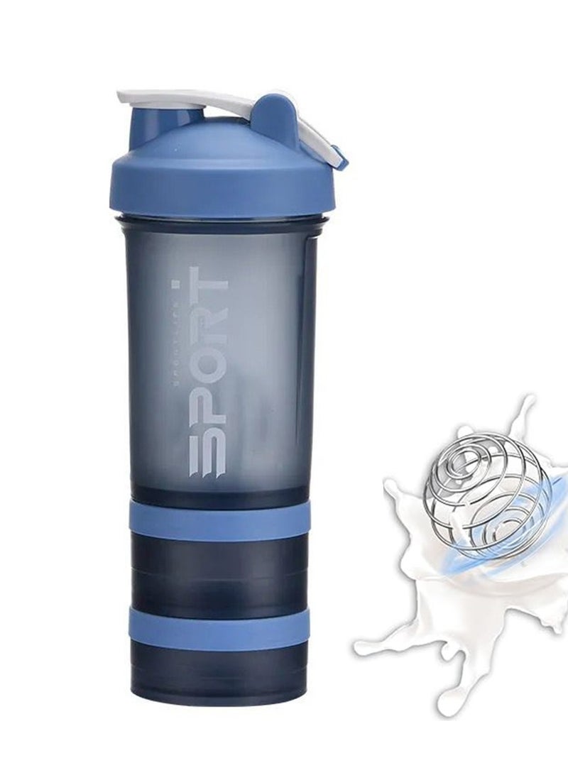 SportQ SportQ®️ Protein Shaker Bottle (450ml) Leakproof Shaker Bottle with Storage for Protein and Pills - BPA Free Shaker Bottle for Gym and Workout - Image 1