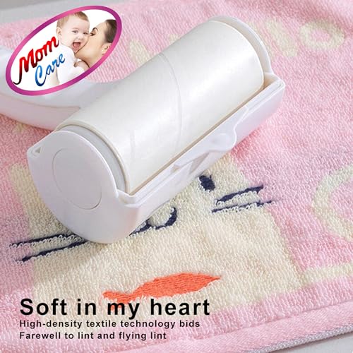 MOM CARE 100% Cotton Face Towels for Newborn Baby Super Soft Wash Cloth for Babies, Extra Soft hankies, Reusable Napkins High Absorbent Pack of 3 Multi Color 26 x 26 cm - Image 4
