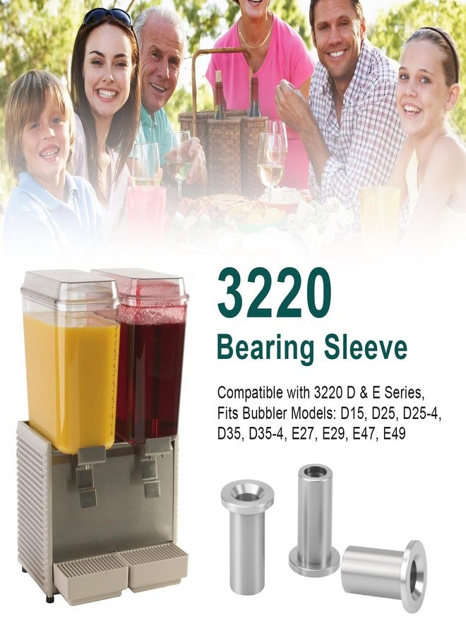 IFERLA 3220 Bearing Sleeve Compatible with Grindmaster Crathco Beverage Dispenser Parts Fit for D15, D25, D35 Beverage Dispenser Juicer Bubbler Type, Sleeve Bearing for 3220 D & E Serie (Pack of 3) - Image 3