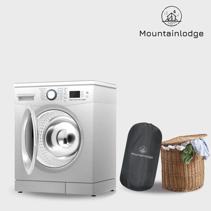MOUNTAINLODGE حقيبة تخزين MOUNTAINLODGE لحقيبة النوم سعة 110 لتر من البوليستر والشبك بسعة كبيرة جداً لحقيبة النوم للتنزه والسفر والتخييم - Image 5