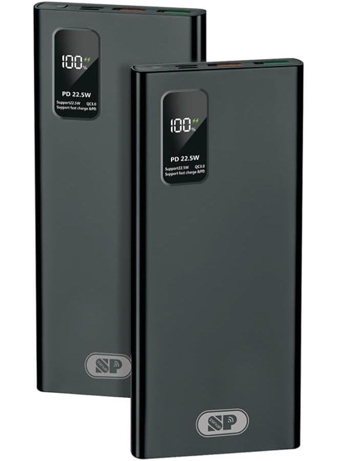 SP ISNUP Power Bank 30000mAh with Fast Charging 22.5W, Digital Display, 4 Ports, Type-C – Black - Image 2