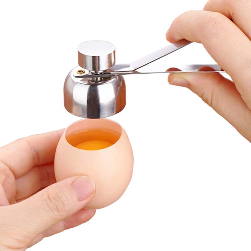 1 Egg Cracker TopperEgg Opener Eggshell Cutter Kitchen Precise Remover Tool for RawSoft Hard Boiled EggEnvironmentally friendly 304 stainless steel Not discolored Resistant high temperatures