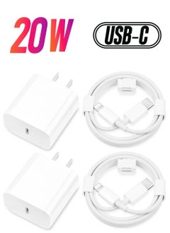 i.Phone Charger Fast Charging,[MFi Certified] 2Pack 20W Type C Fast Charger Block with 6FT USB C Charger Cable Compatible for i.Phone 14/13/12/11 Pro Max/11/Xs Max/XR/X,i.Pad,AirPods Pro