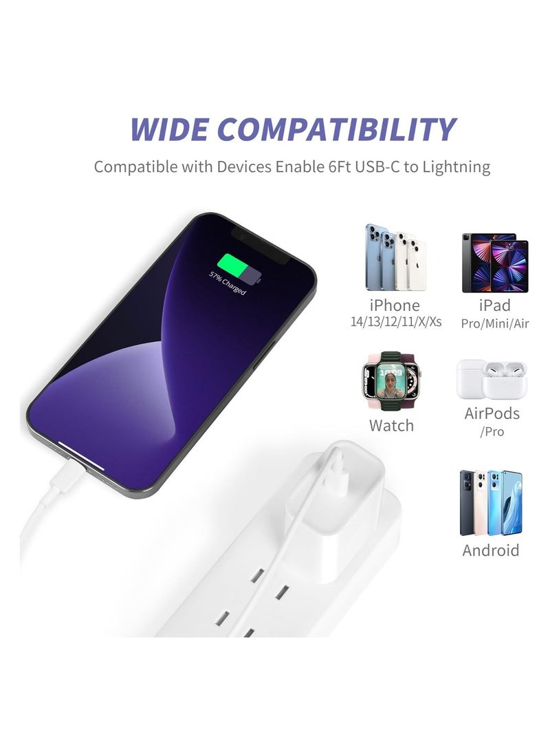 ELTRAZONE - i.Phone Charger Fast Charging,[MFi Certified] 2Pack 20W Type C Fast Charger Block with 6FT USB C Charger Cable Compatible for i.Phone 14/13/12/11 Pro Max/11/Xs Max/XR/X,i.Pad,AirPods Pro - Image 1