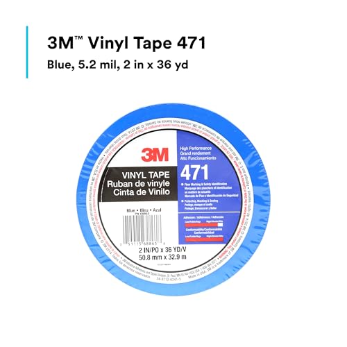3M Vinyl Tape 471, Blue, 2 in x 36 yd, 5.2 mil - Image 2