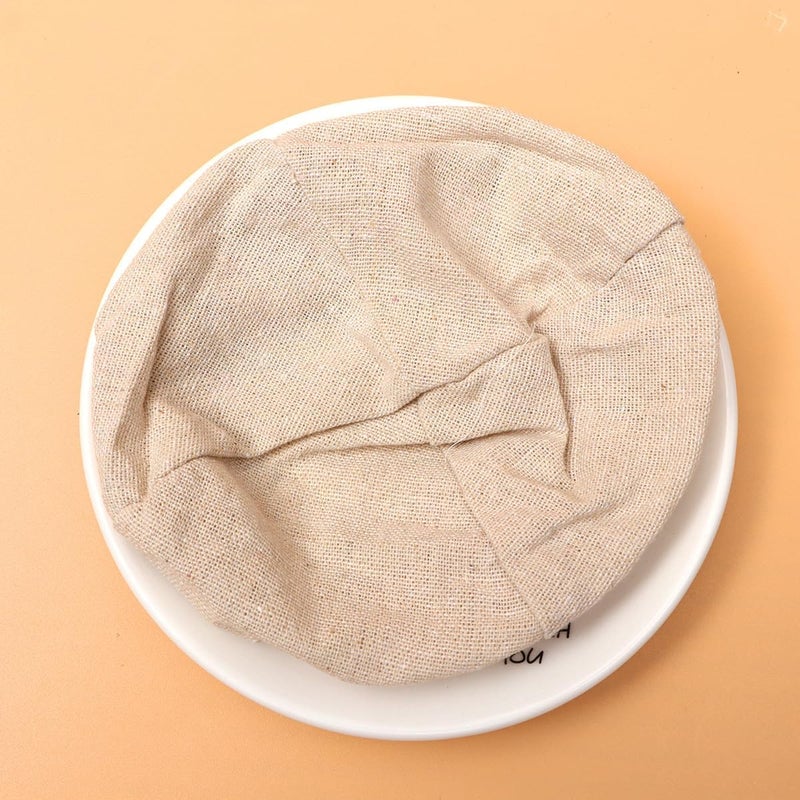 Abaodam Bread Basket Cloth Cover Liner for Proofing Baskets, 13x6cm round Linen Dough Baking Cloth, 2pcs Set for Home Bakery and Pastry Making - Image 4