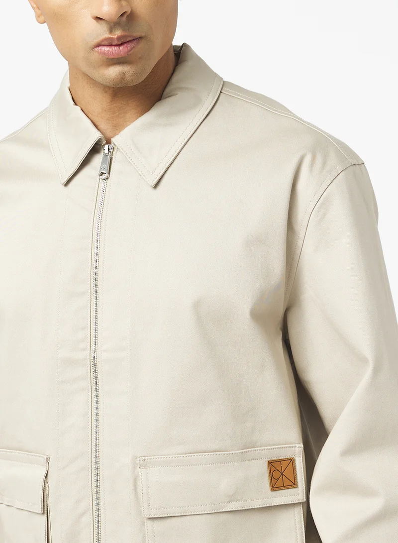 Calvin Klein Jeans Cotton Stretch Utility Relaxed Jacket