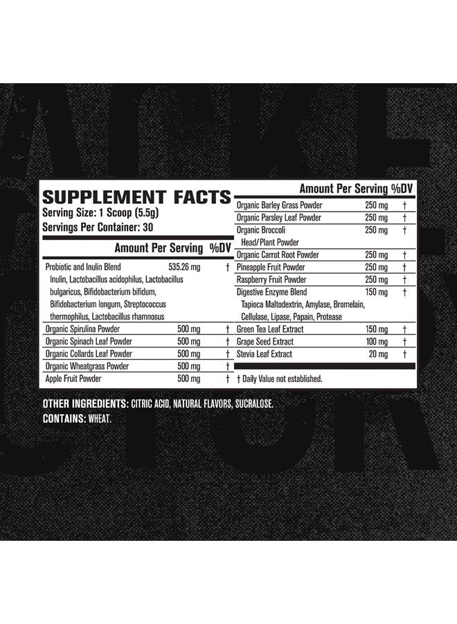 Jacked Factory Herbal Supplement Green Surge Superfood Powder - Keto Friendly w/Spirulina, Wheat & Barley Grass - Green Tea Extract, Probiotics & Digestive Enzymes, Immune Support, Sour Apple, 1 Pack - Image 5