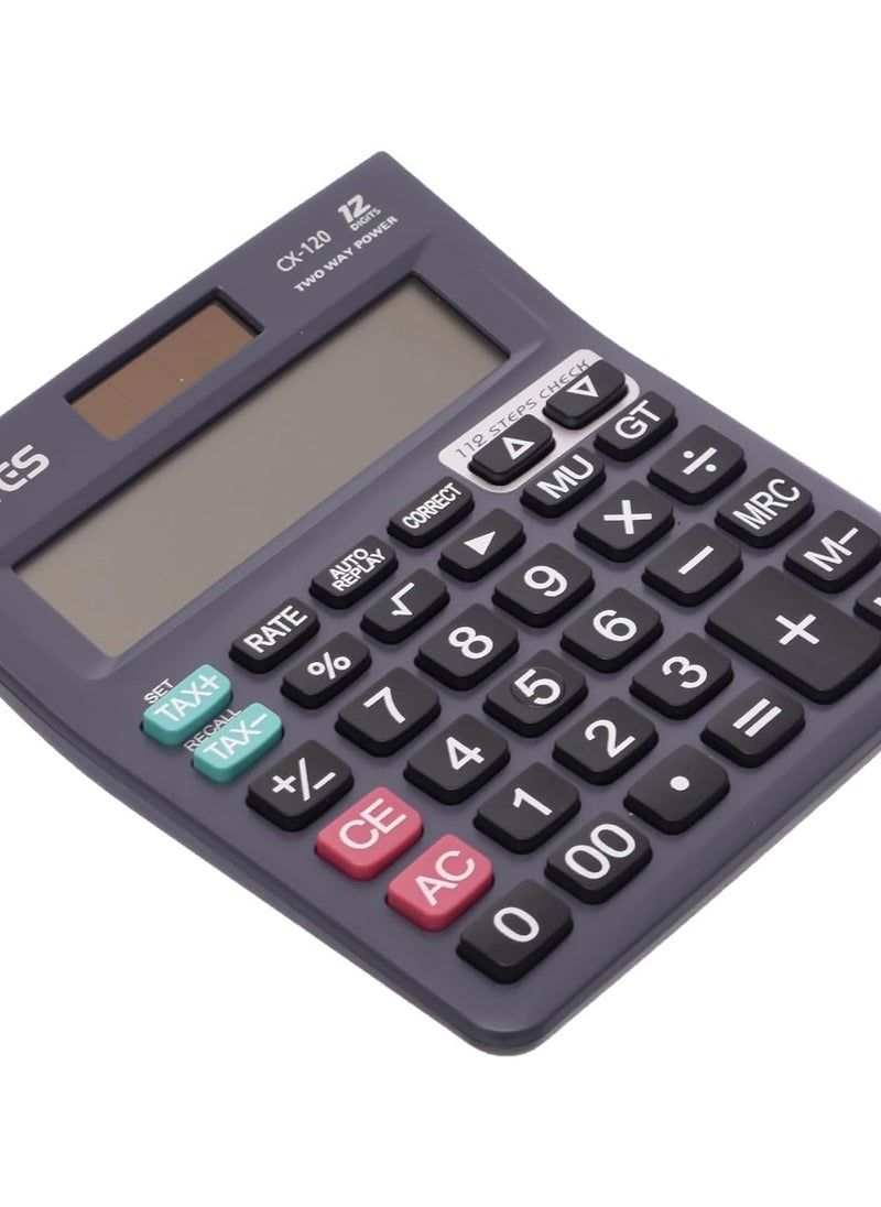 EATES Original* CX-120 Electronic Calculator 12 Digits with Dual Power and Check & Correct Function  - Image 2