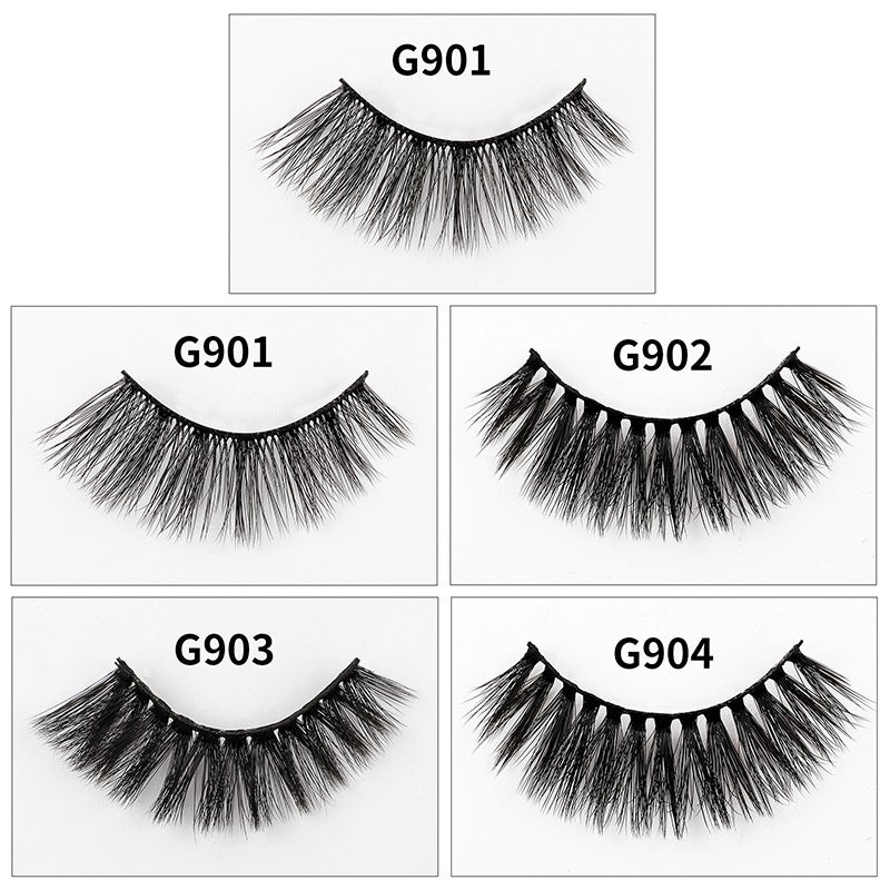 SHIDISHANGPIN 3D Mink Eyelashes, Natural Dense Style, 5 Pairs - Image 2