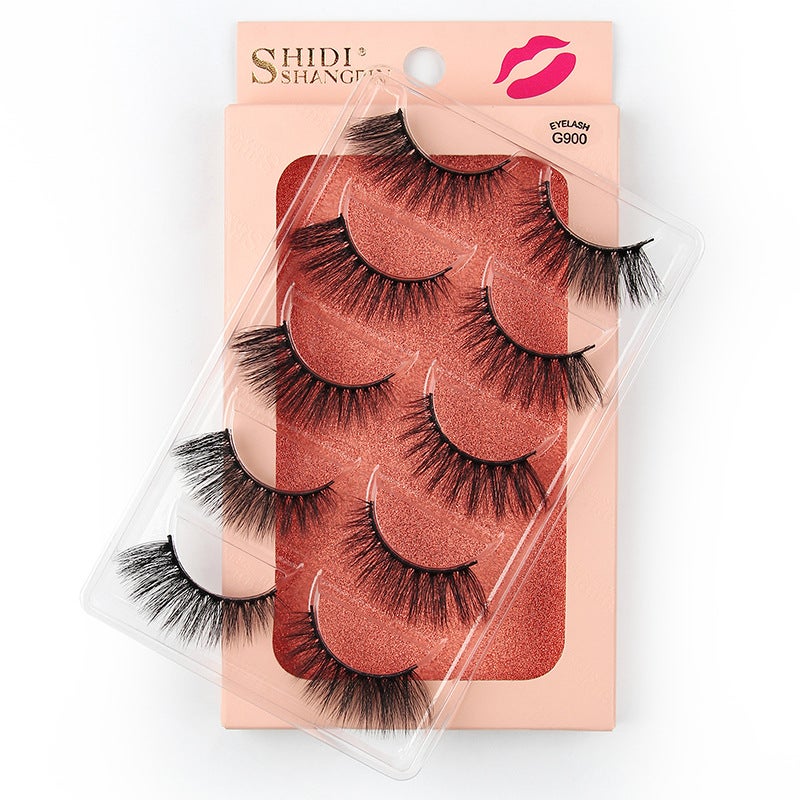 SHIDISHANGPIN 3D Mink Eyelashes, Natural Dense Style, 5 Pairs - Image 3