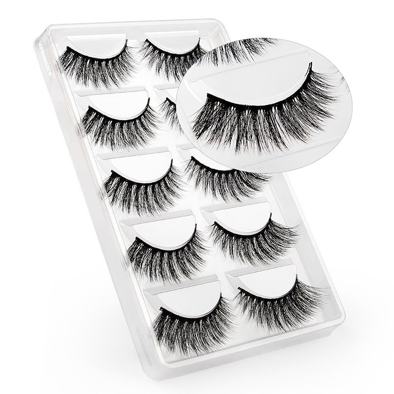 SHIDISHANGPIN 3D Mink Eyelashes, Natural Dense Style, 5 Pairs - Image 4