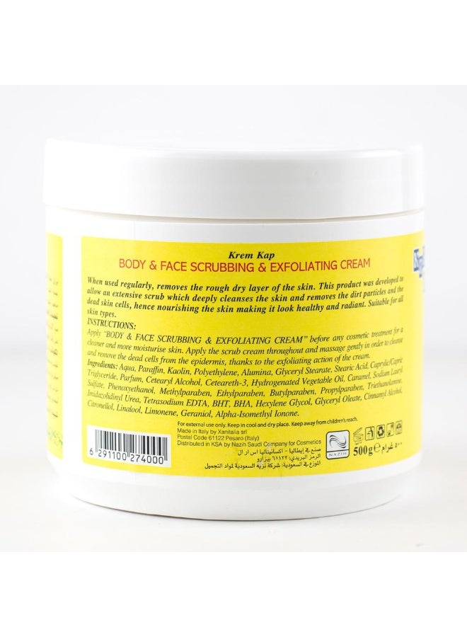 KREM KAP Kab Exfoliating & Whitening Scrub Cream for Face & Body – 500 g - Image 3