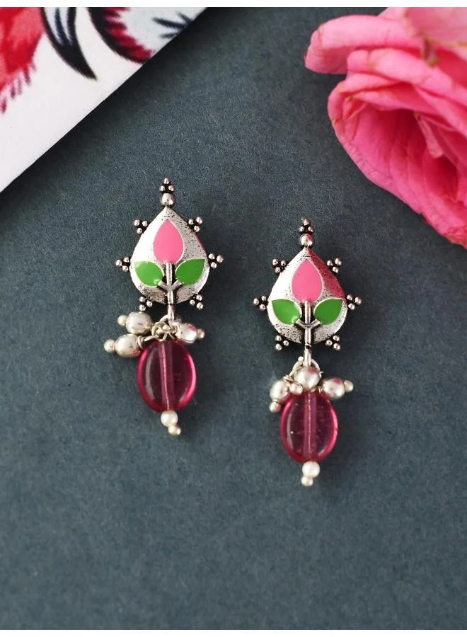 VOYLLA Bagh E Fiza Colourful Drop Earrings