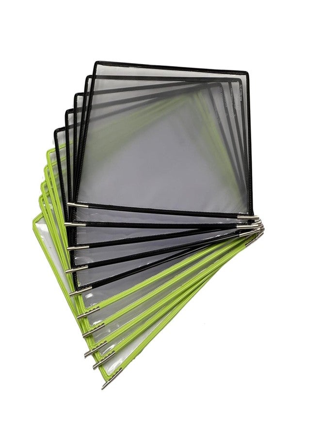 Tarifold Wall Mount Reference System with 10 Double-Sided Green & Black-Framed Display Pockets - 20 Sheet Capacity - Letter-Size (WBL291) - Image 4