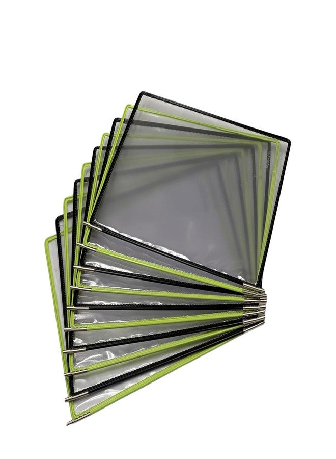 Tarifold Wall Mount Reference System with 10 Double-Sided Green & Black-Framed Display Pockets - 20 Sheet Capacity - Letter-Size (WBL291) - Image 5