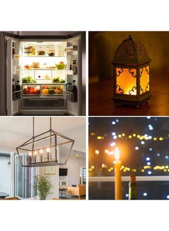 HY E14 LED Bulb, Candle Bulbs 0.5W, Chandelier Bulbs C7 Night Light Bulb Small Edison Screw Vintage Amber Glass Filament Bulb E14 Salt Lamp Bulb 2200K, 5W Equivalent Non-Dimmable (5Pcs Warm White)  - Image 5