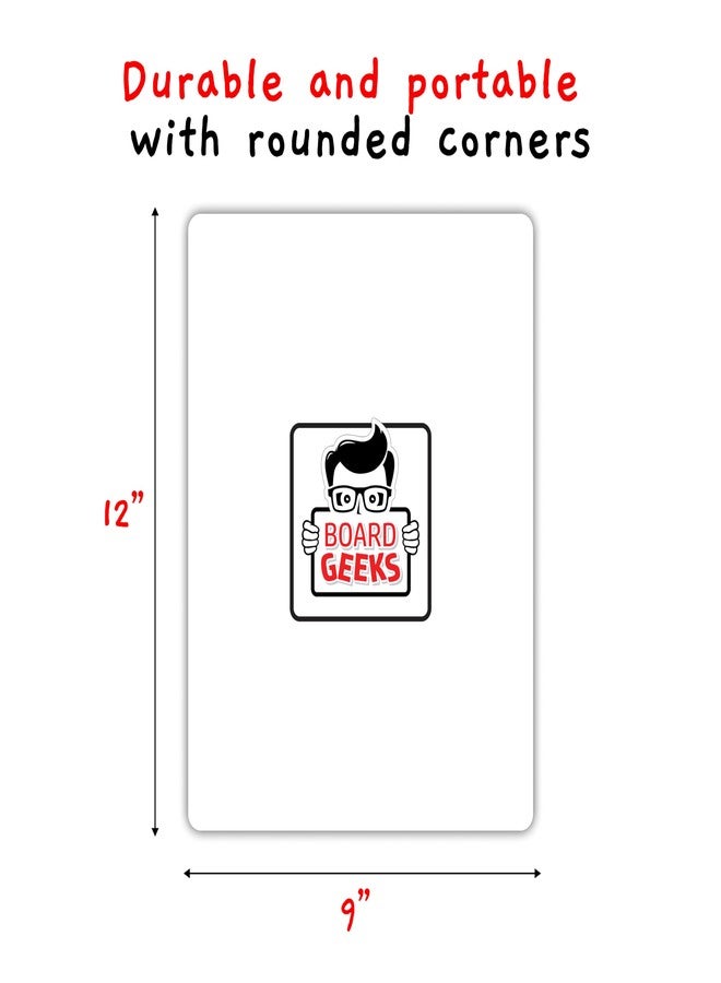 Board Geeks 1 Small Dry Erase Board for Kids - Mini White Board for Students and Teachers - Durable and Portable Individual Whiteboard with Rounded Corners - Double Sided (9x12 Inches) - Image 3
