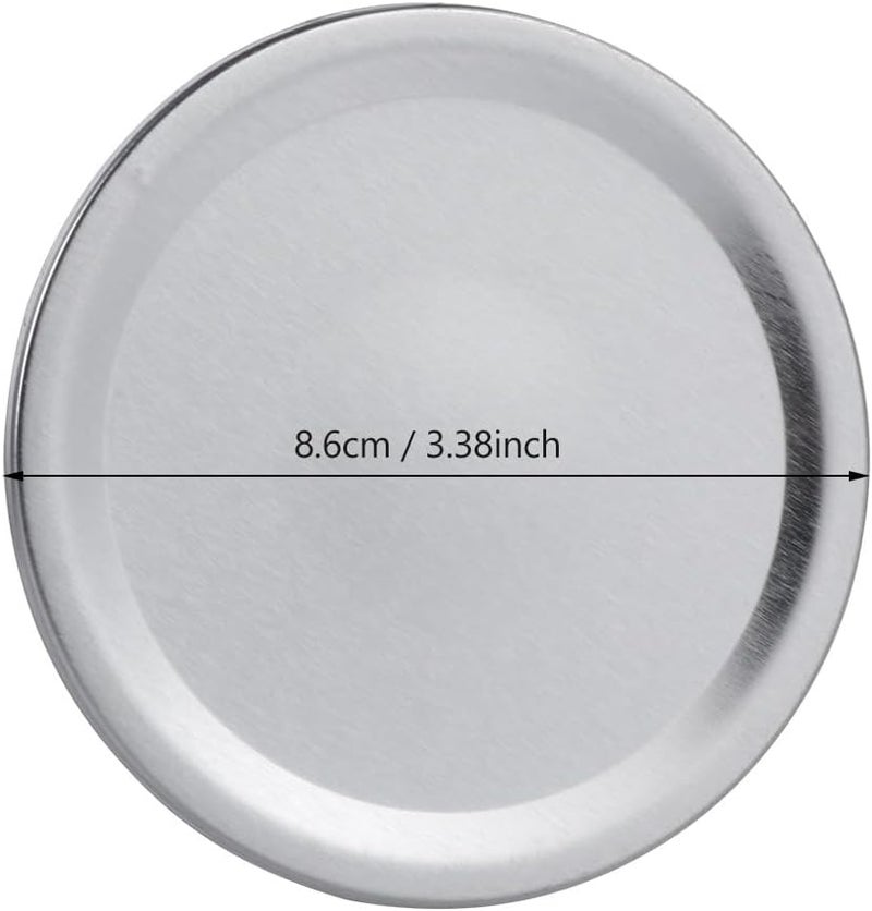 24pcs Tinplate Mason Jar Lids 86mm Wide Mouth Sealing Covers Silver Metal Caps for Canning and Storage - Image 2