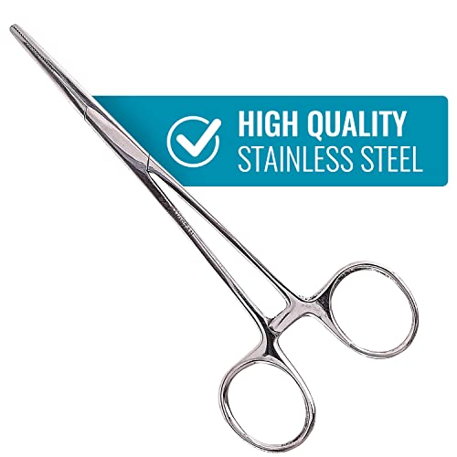 MABIS Kelly Forceps, Medical Forceps, Locking Forceps, Silver, 5.5" - Image 5