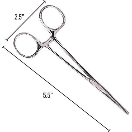 MABIS Kelly Forceps, Medical Forceps, Locking Forceps, Silver, 5.5" - Image 2