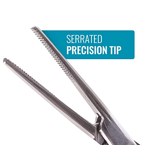MABIS Kelly Forceps, Medical Forceps, Locking Forceps, Silver, 5.5" - Image 4