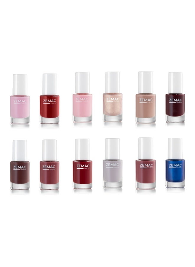 Zemac 12-Piece Nail Polish Collection – Nude, Berry & Statement Shades