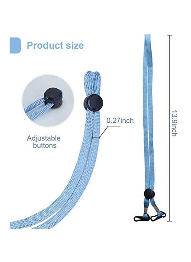 10 Pack Adjustable Length Face Mask Lanyard Holder Comfortable Around Neck Facemask Rest Strap for Earloop Easy On and Off Lanyards