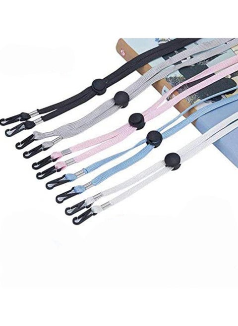 10 Pack Adjustable Length Face Mask Lanyard Holder Comfortable Around Neck Facemask Rest Strap for Earloop Easy On and Off Lanyards