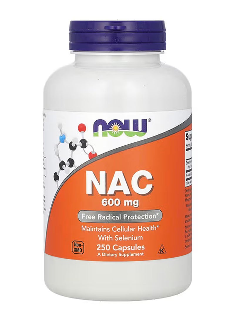 Now Foods NAC Free Radical Protection - 250 Capsules - Image 1