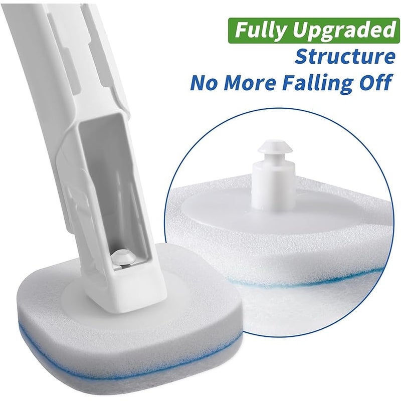 oshang Disposable Toilet Brush - Toilet Bowl Cleaner, Toilet Cleaning Supplies, Toilet Brush with Holder, 14 Refills for Deep Cleaning and Hygienic Bathroom Maintenance - Image 4