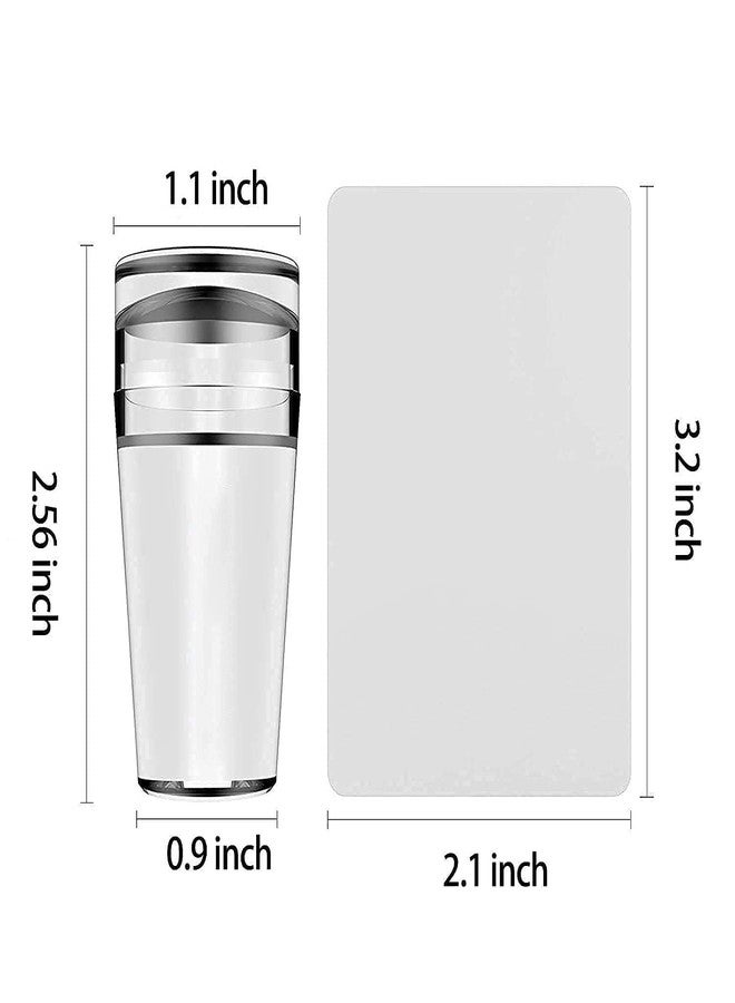 AERROW QUICK طابع أظافر ARROW QUICK مع طابعات أظافر فرنسية من السيليكون، رأس ختم أظافر مع غطاء، مكشطة كبيرة، طابع طلاء أظافر سيليكوني لطباعة فن الأظافر للبنات - Image 2