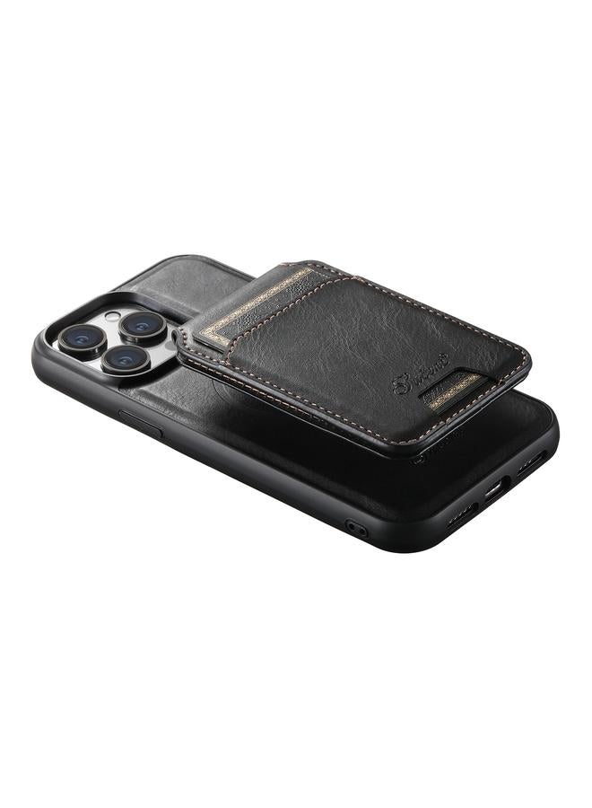 Suteni Case For iPhone 14 Pro H15 MagSafe Oil Eax Leather Detachable Wallet Back Phone Case - Image 5