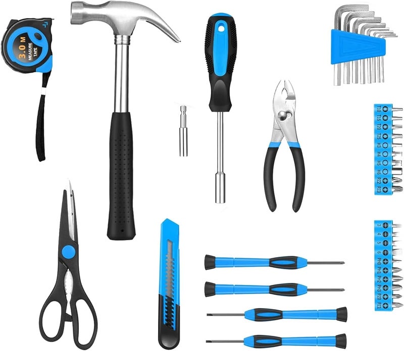 HUPLA 39-Piece Complete Home Tool Kit with Storage Box | All-in-One Household Repair & Maintenance Tool Set for DIY, Furniture & Electrical Work - Image 2