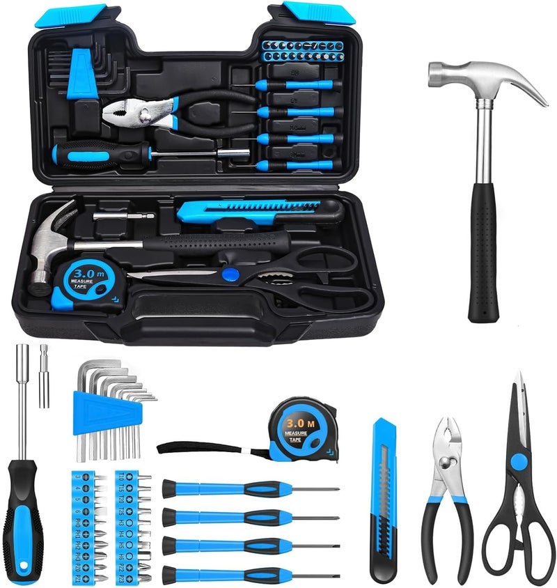 HUPLA 39-Piece Complete Home Tool Kit with Storage Box | All-in-One Household Repair & Maintenance Tool Set for DIY, Furniture & Electrical Work - Image 1