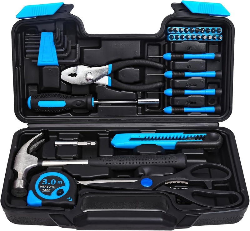 HUPLA 39-Piece Complete Home Tool Kit with Storage Box | All-in-One Household Repair & Maintenance Tool Set for DIY, Furniture & Electrical Work - Image 4